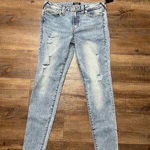 True Religion Light Blue Distressed Skinny Jeans